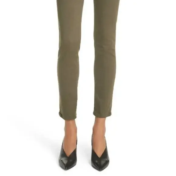 Frame Denim Le Skinny de Jeanne Ankle Jeans Forest Green 26 - Picture 2 of 9